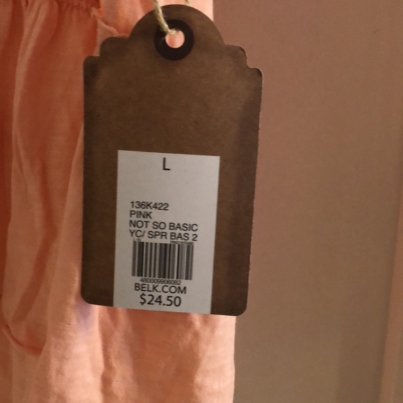 Peach True Craft high-low babydoll tank top- size L- NWT - Picture 5 of 7